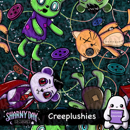 Creeplushies Exclusive Seamless Pattern Design