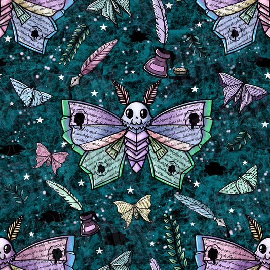 Origami Death Moths Exclusive Seamless Pattern