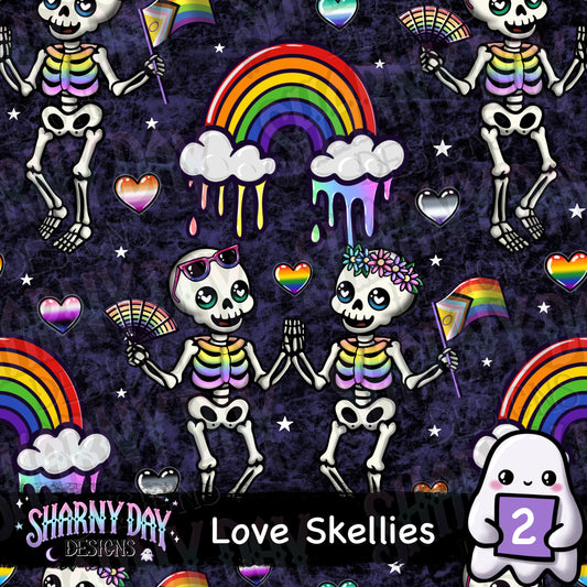 Love Skellies Limited Exclusive Seamless Pattern