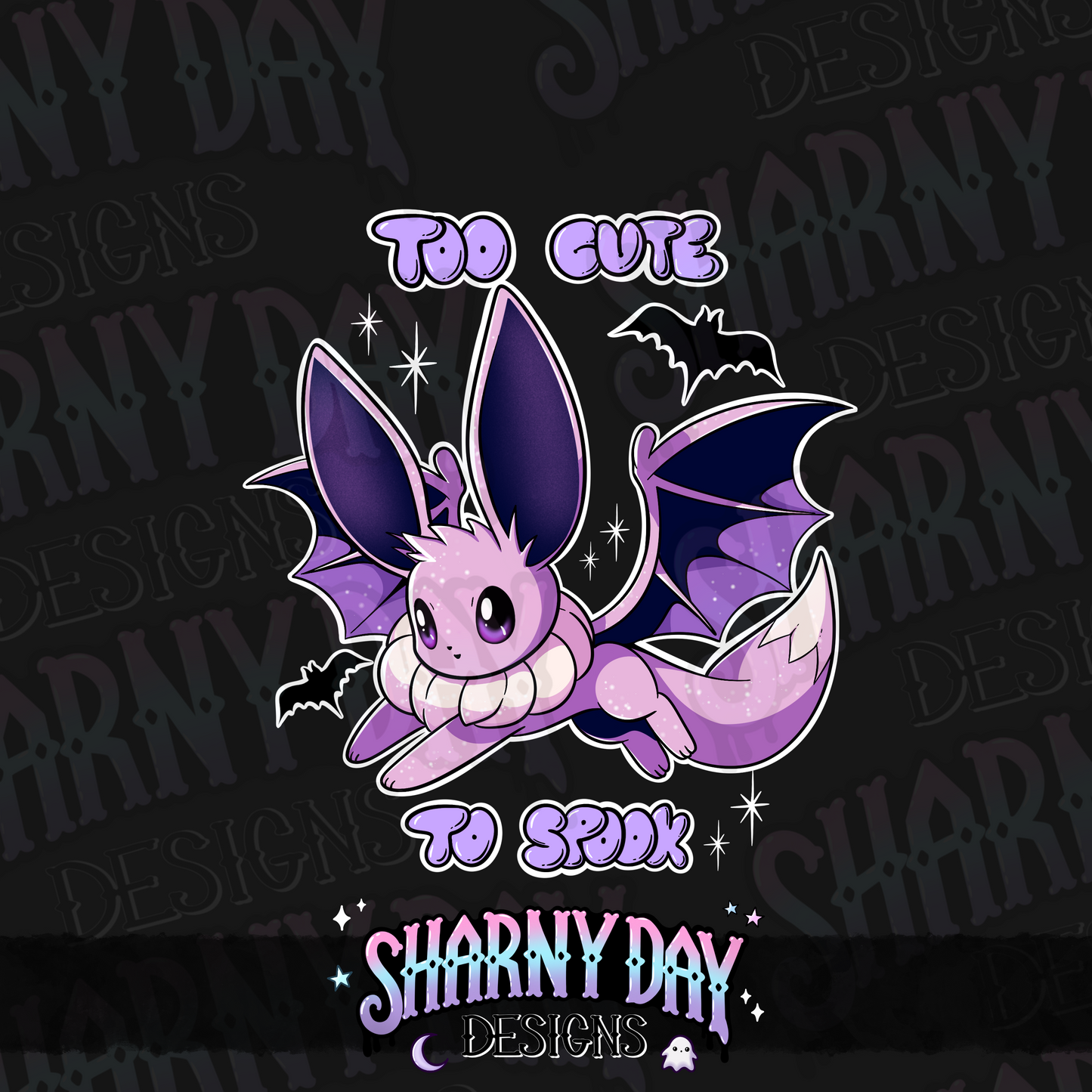 Eevee Bat non-exclusive Seamless Pattern Design