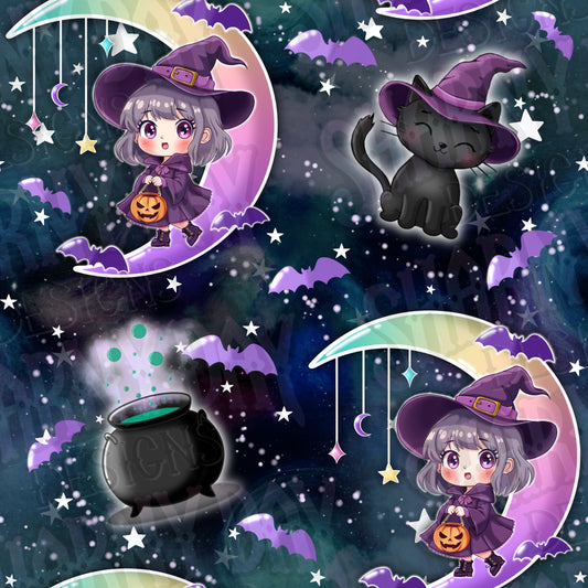 Little Witch Exclusive Seamless Pattern Design