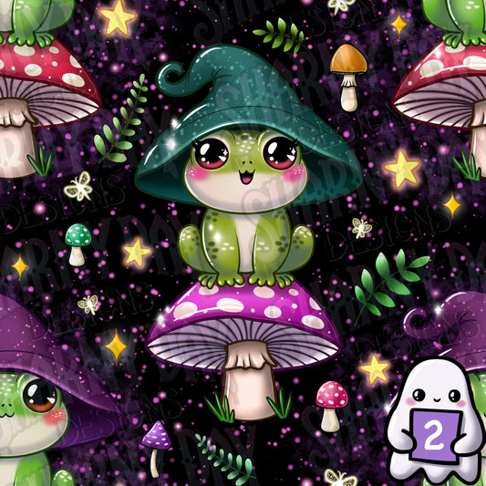 Mystical Froggies Exclusive Seamless Pattern