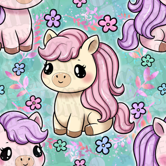 Kawaii Pony Exclusive Seamless Pattern Design