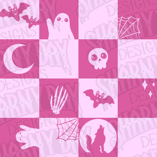 Spoopy Check non-exclusive Seamless Pattern Design