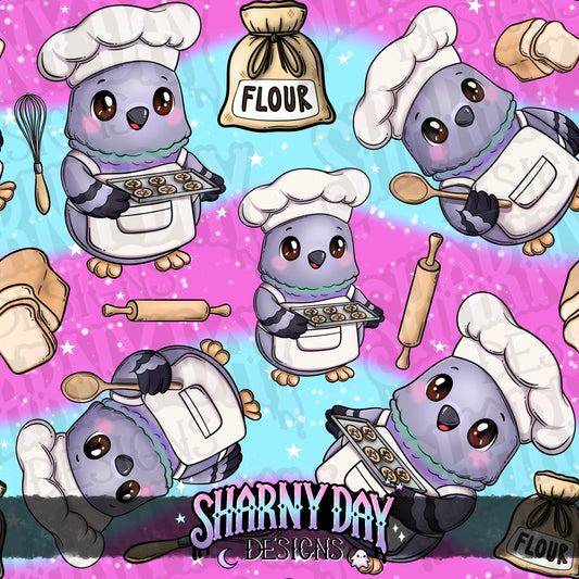 Baker Pigeon Exclusive Seamless Pattern Design