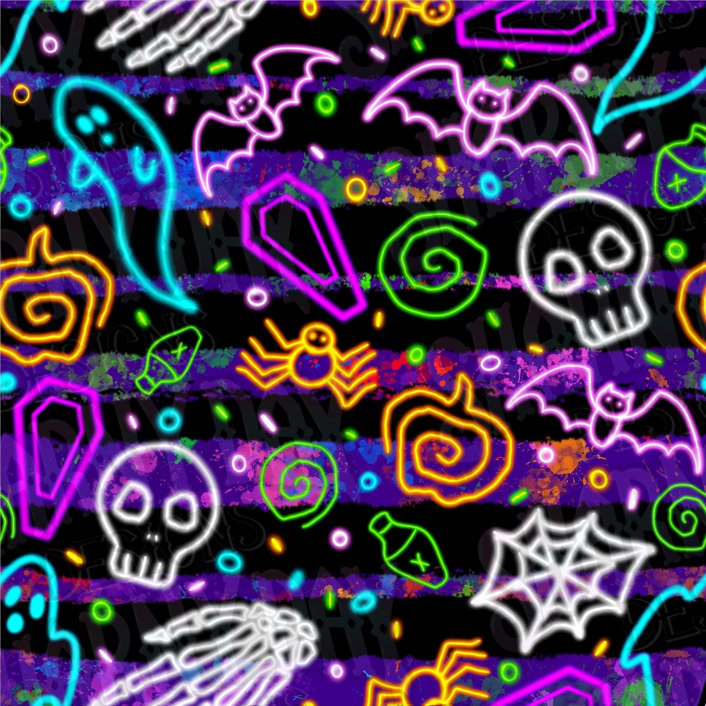 Neon Nightmare Exclusive Seamless Pattern