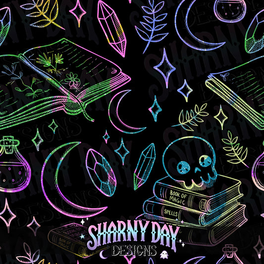HEXTOBER - Spell Books non-exclusive Seamless Pattern Design