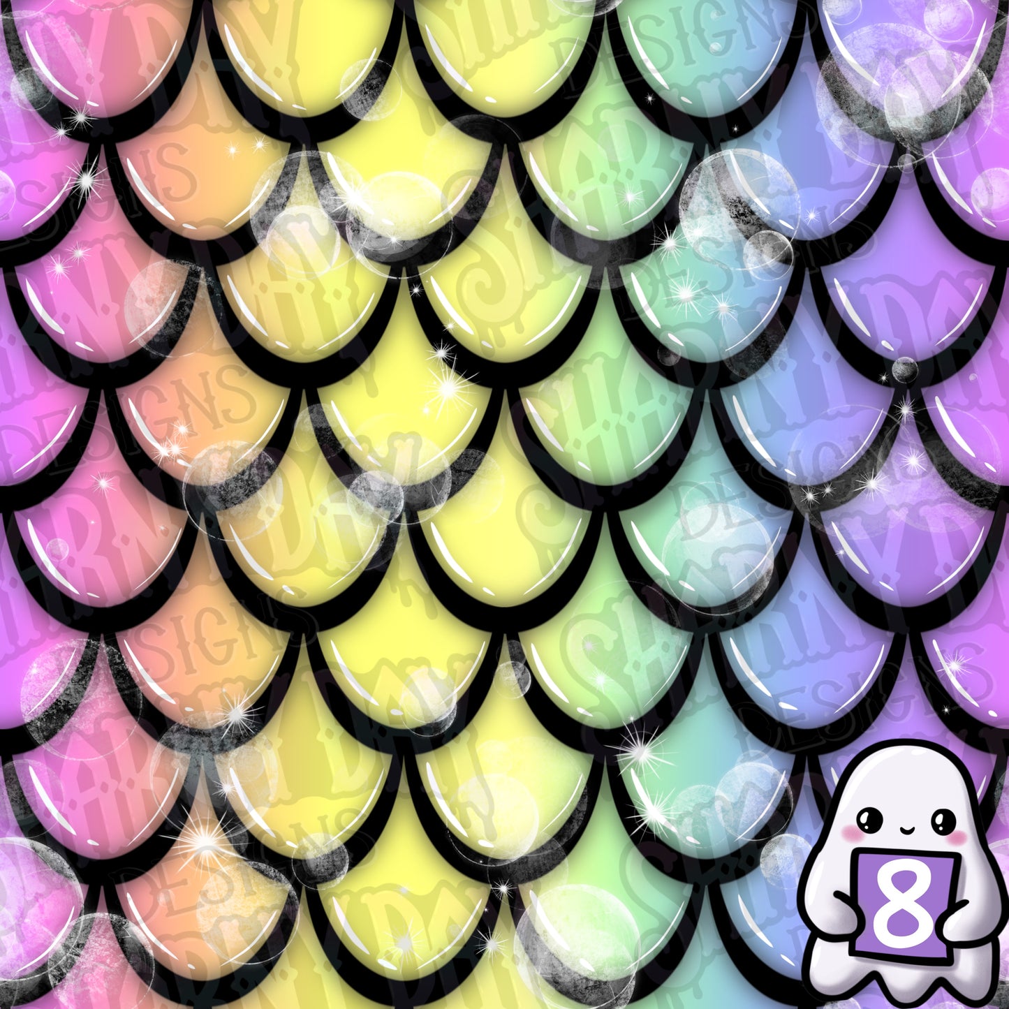 Mermaid Scales Exclusive Seamless Pattern