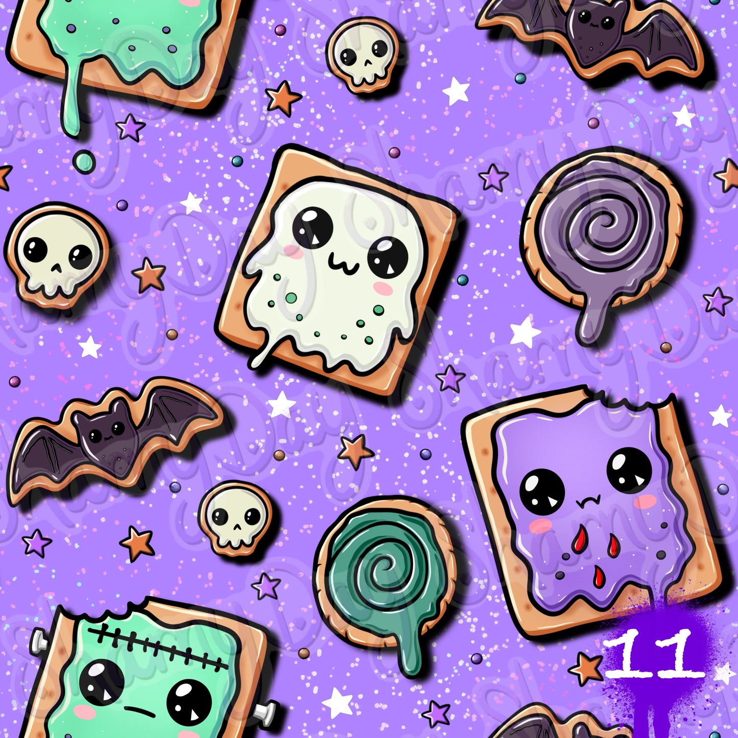 Kawaii Spoopy Treats Exclusive Seamless Pattern