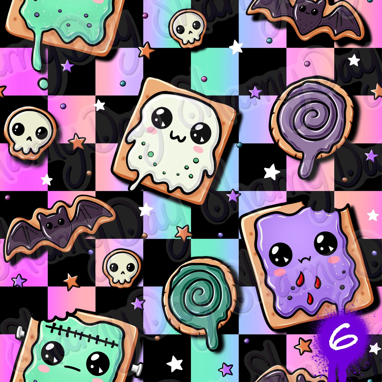 Kawaii Spoopy Treats Exclusive Seamless Pattern