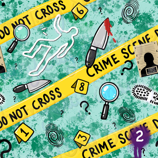 Crime Scene Exclusive Seamless Pattern