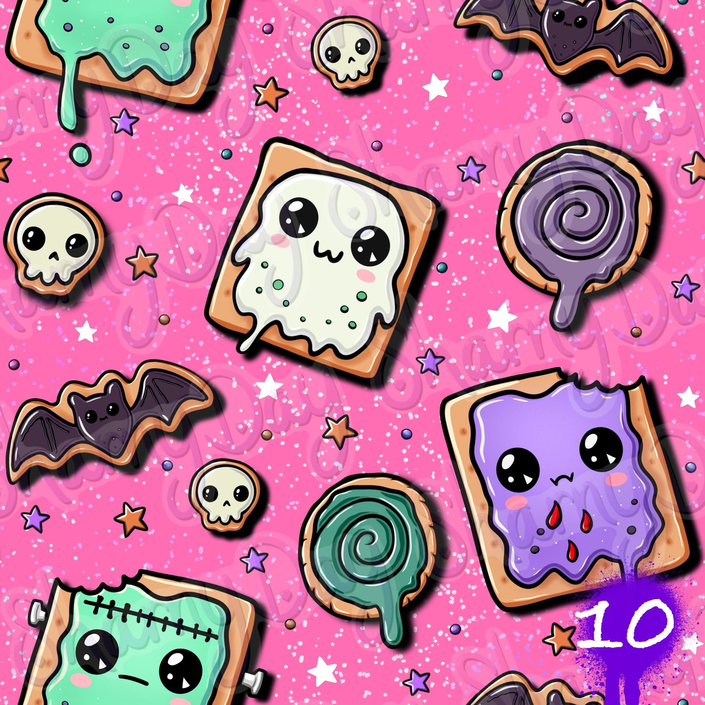 Kawaii Spoopy Treats Exclusive Seamless Pattern