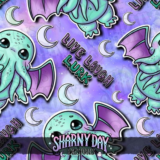 HEXTOBER - Eldritch Kawaii Cthulhu Limited Exclusive Seamless Pattern