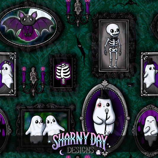 Haunted Mansion Wall Exclusive Seamless Pattern Design