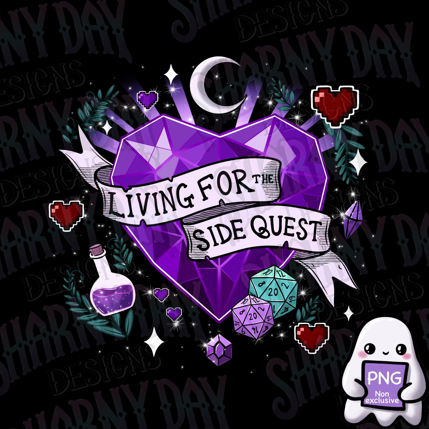 Living for the Side Quest ADHD non-exclusive PNG