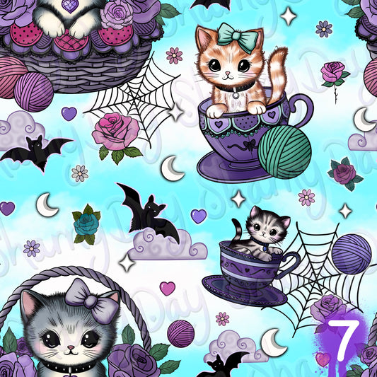 Kitschy Kitties Exclusive Seamless Pattern