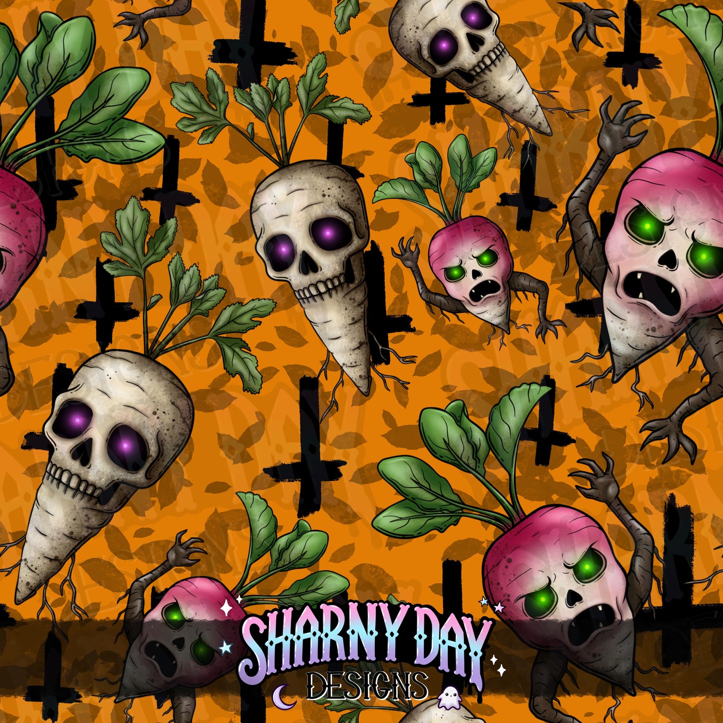 Angry Veggies Exclusive Seamless Pattern Design