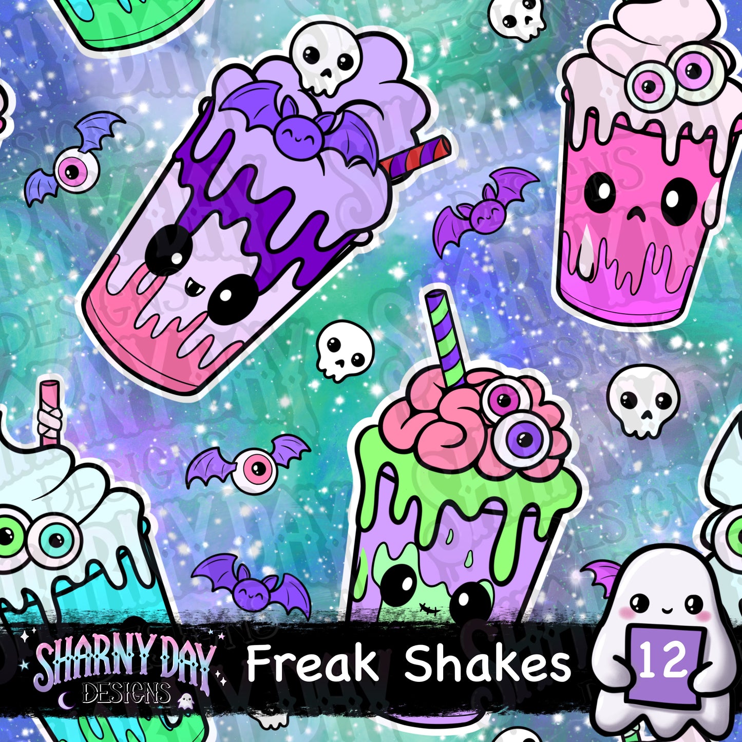 Freak Shakes Exclusive Seamless Pattern
