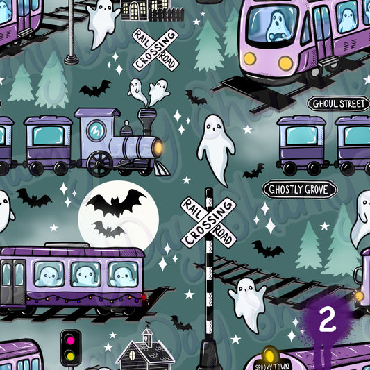 Train to Ghost Town Exclusive Seamless Pattern