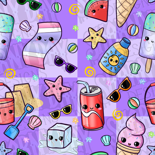 Kawaii Summer Exclusive Seamless Pattern