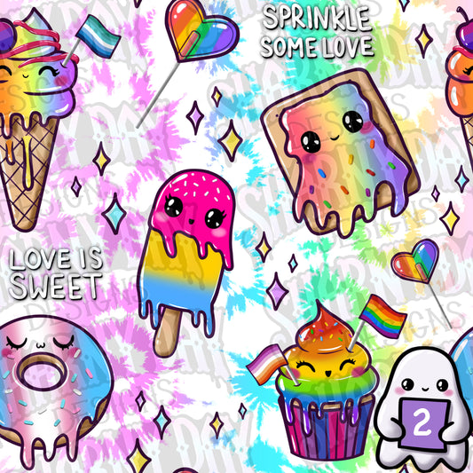 Kawaii Pride Sweet Treats Exclusive Seamless Pattern