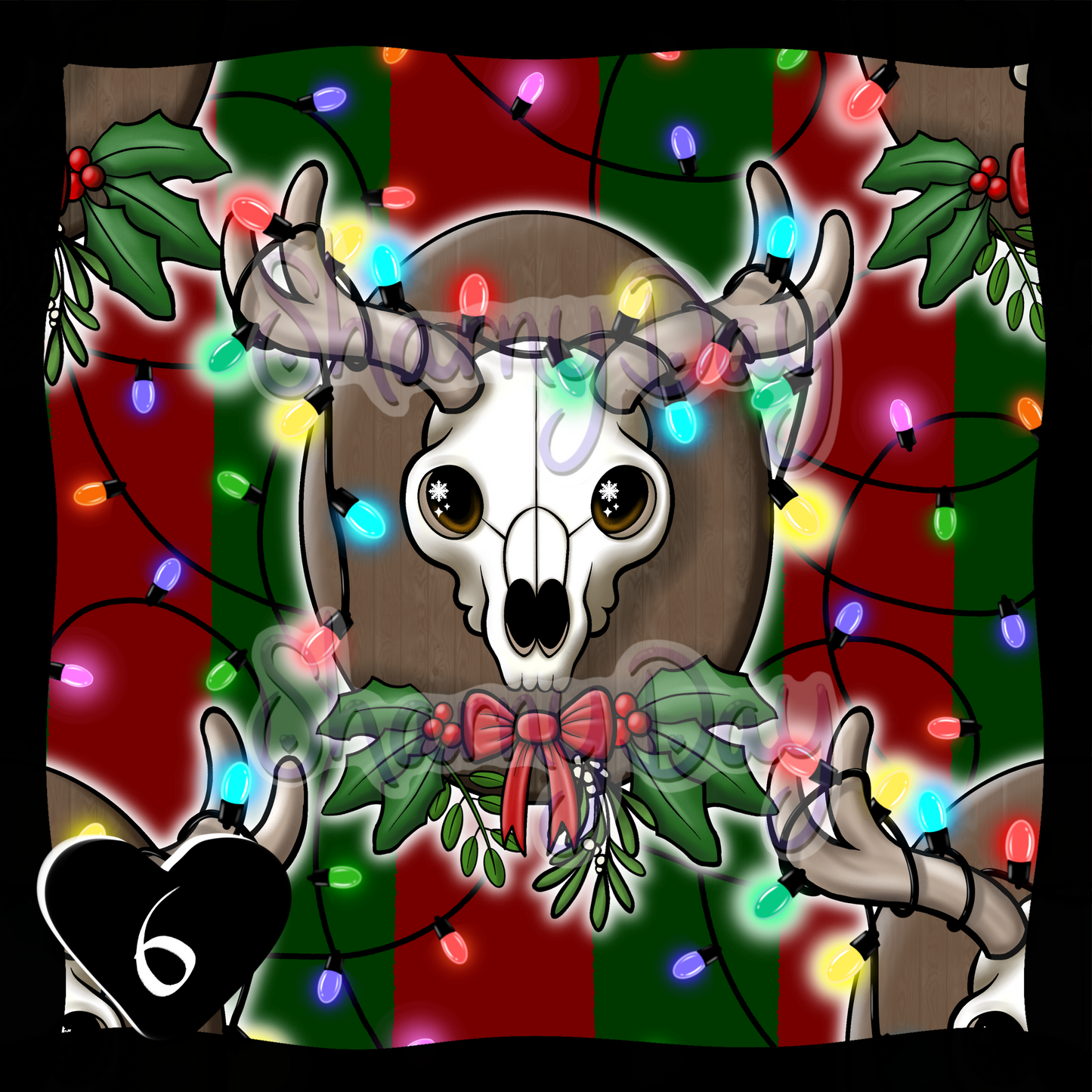 Reindeer Lights Plaque Exclusive Seamless Pattern