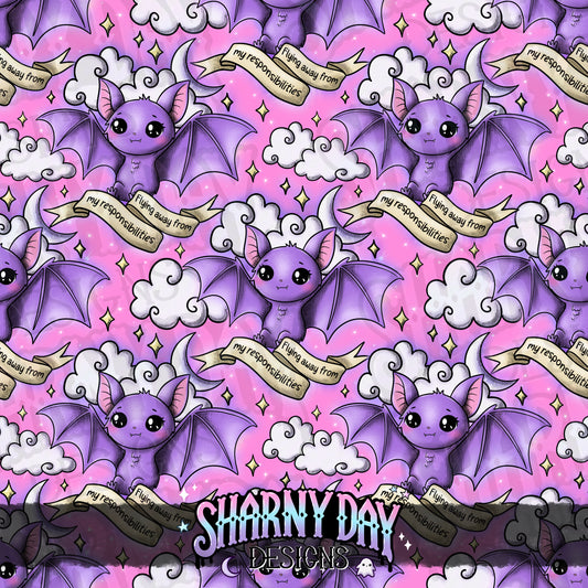 HEXTOBER - Flying Away From My Responsibilities (tattoo) - Exclusive Seamless Pattern Design