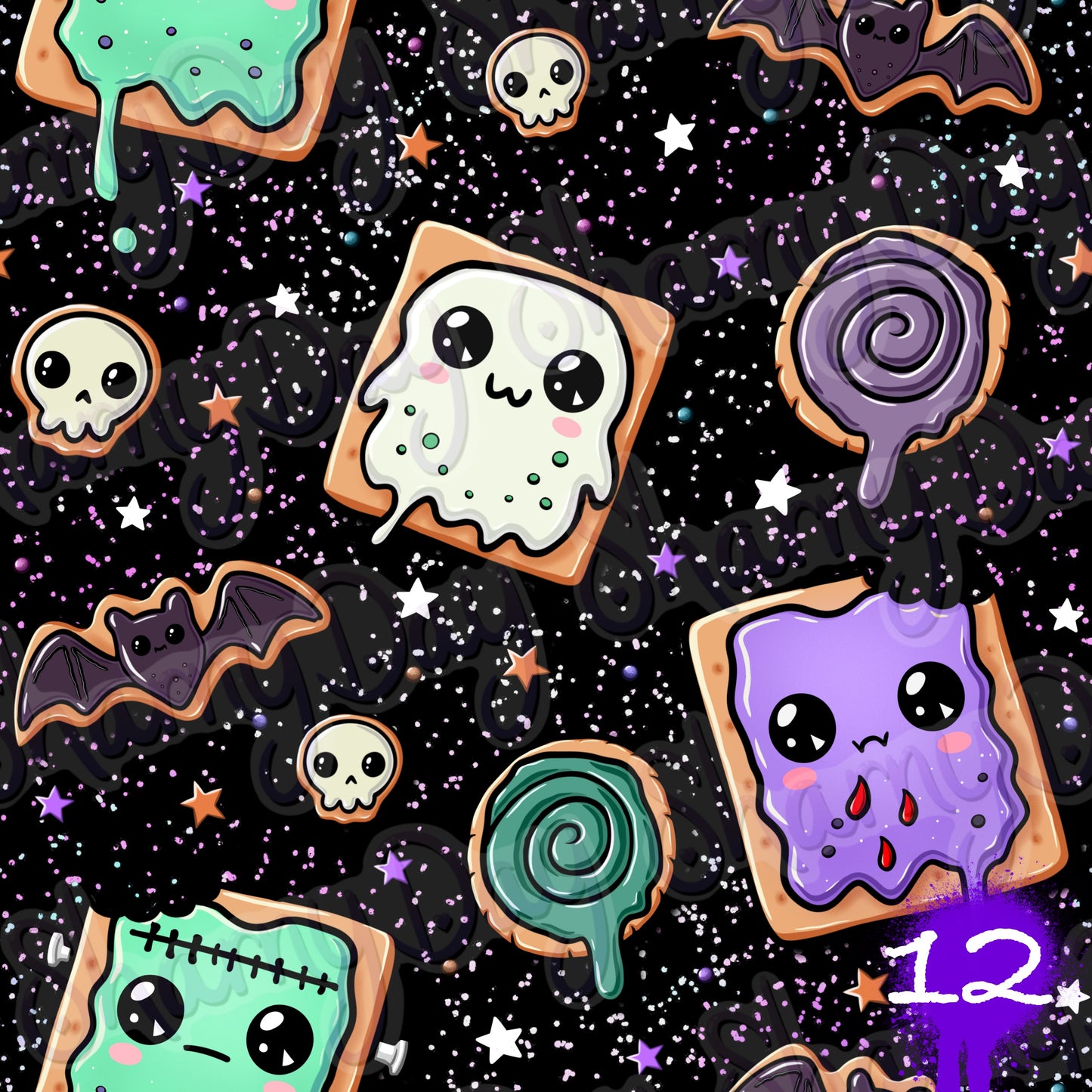 Kawaii Spoopy Treats Exclusive Seamless Pattern
