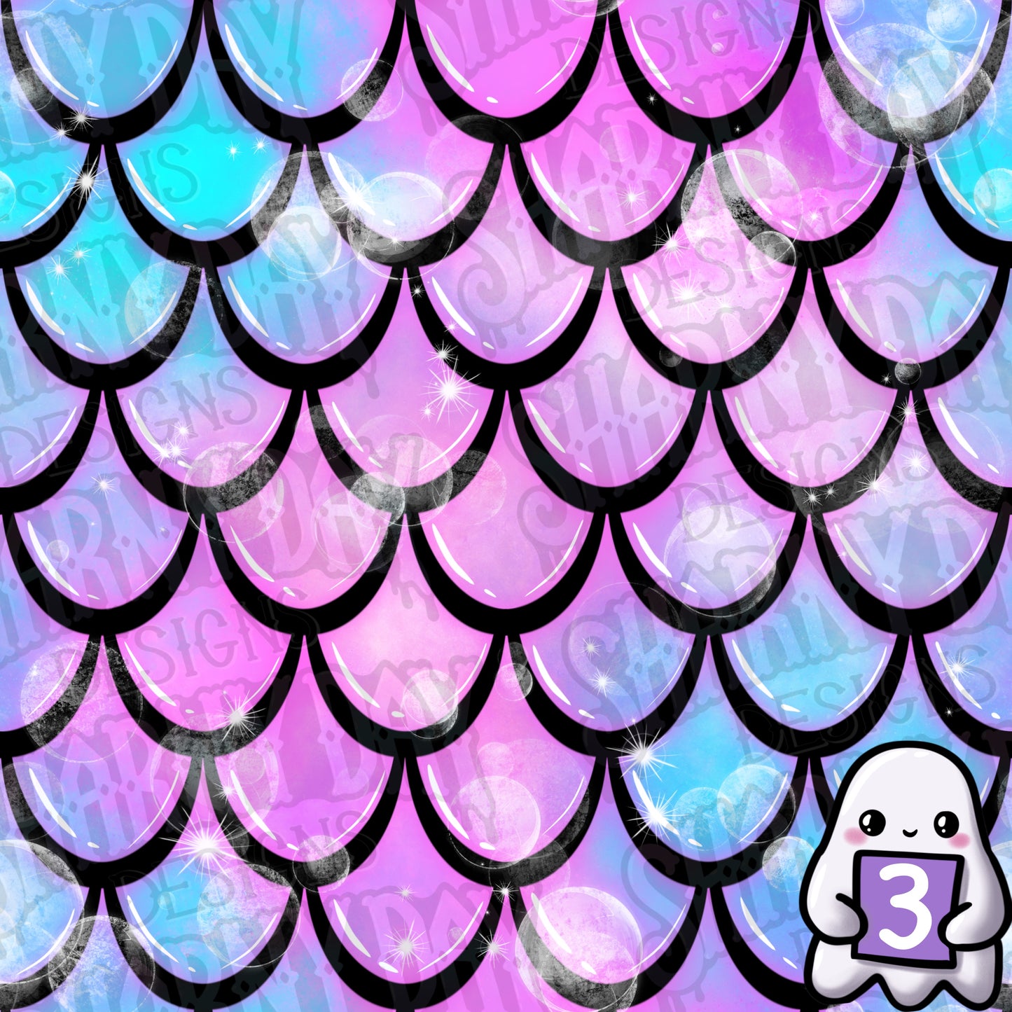 Mermaid Scales Exclusive Seamless Pattern