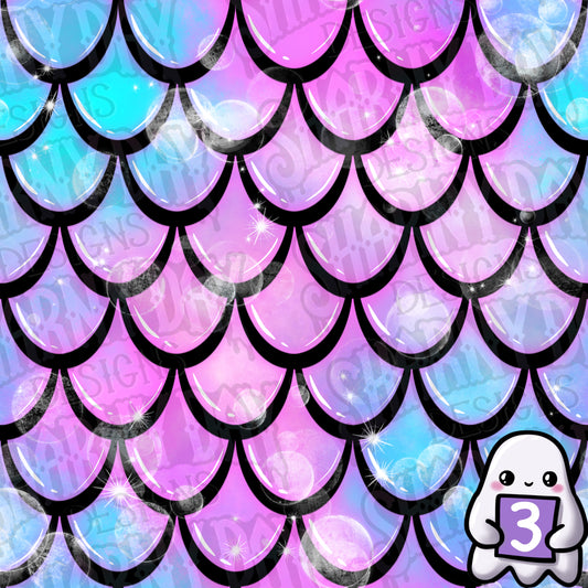 Mermaid Scales Exclusive Seamless Pattern