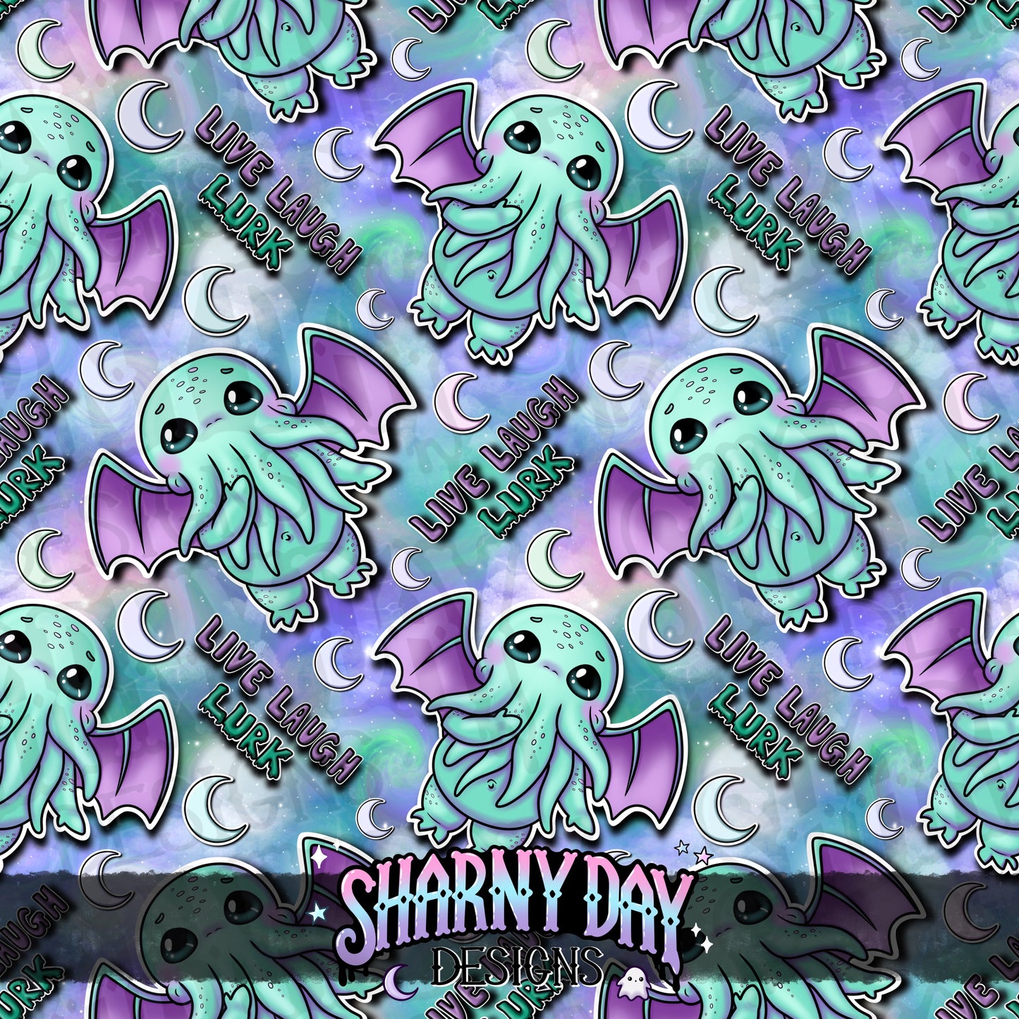 HEXTOBER - Eldritch Kawaii Cthulhu Limited Exclusive Seamless Pattern