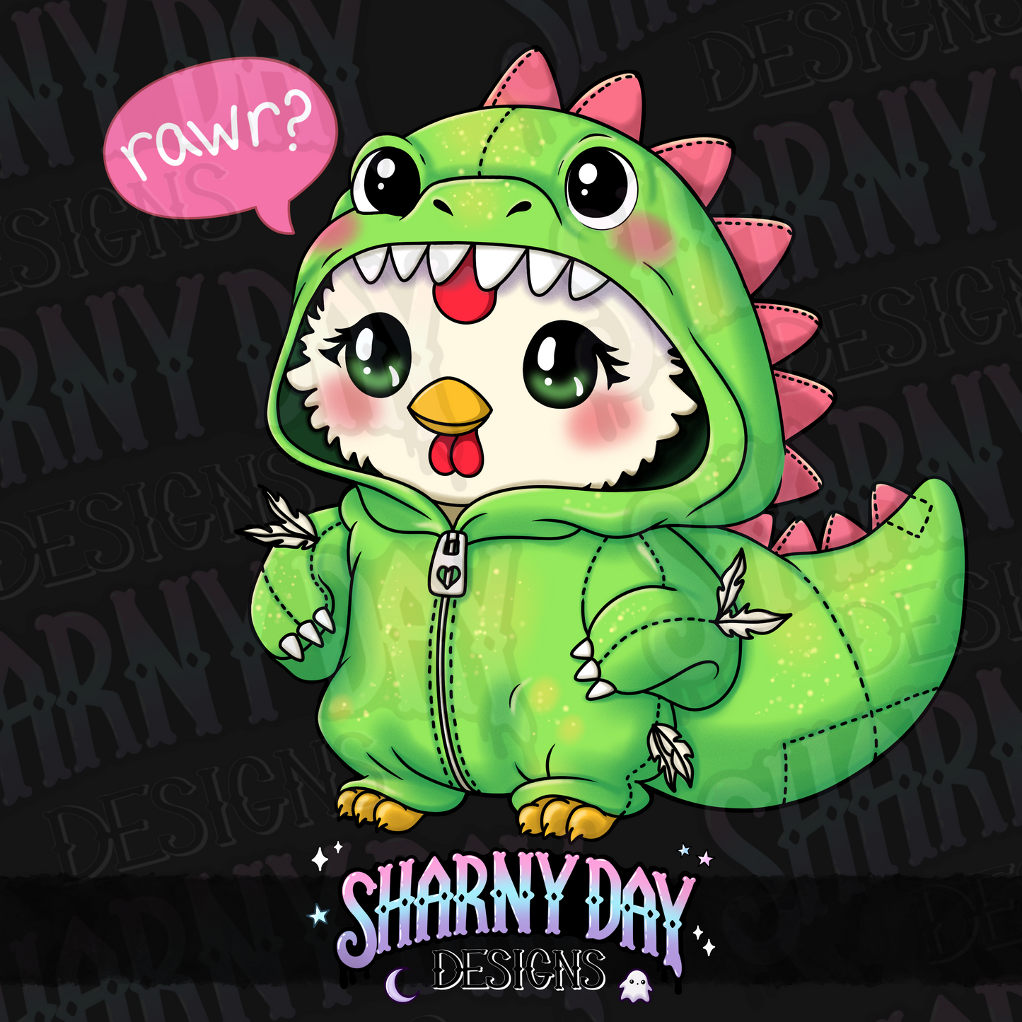 HEXTOBER -Chicken Dino non-exclusive PNG