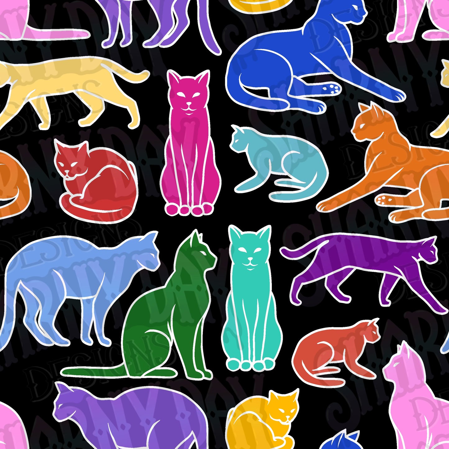 Never too Many Cats Exclusive Seamless Pattern