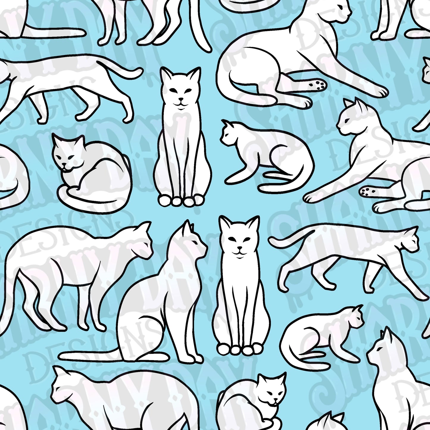 Never too Many Cats Exclusive Seamless Pattern