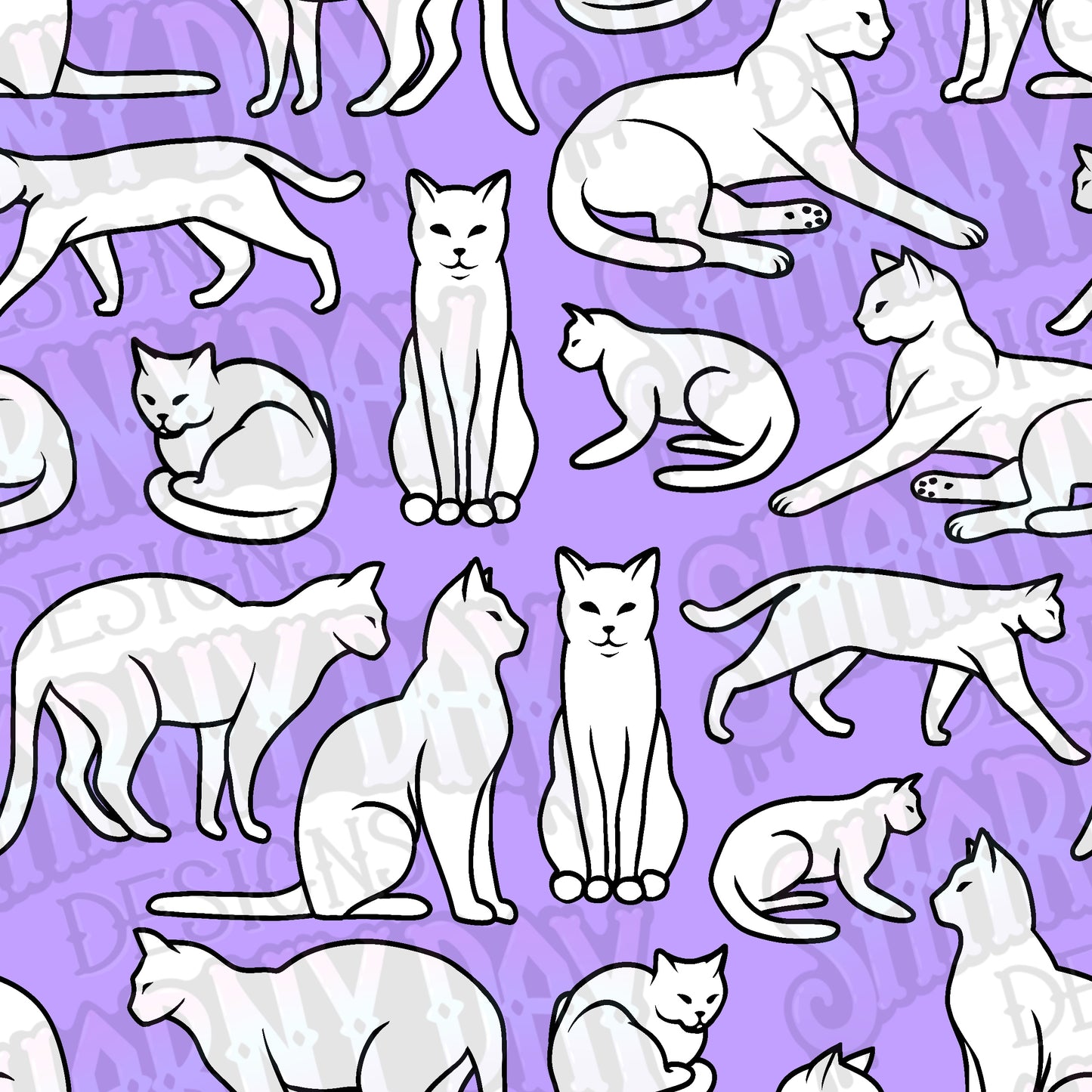 Never too Many Cats Exclusive Seamless Pattern