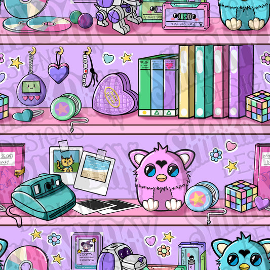 Retro Shelves Exclusive Seamless Pattern