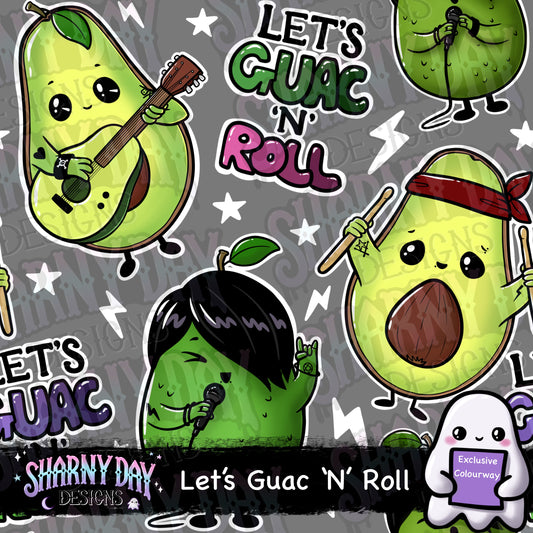 Let’s Guac ‘N’ Roll Exclusive Seamless Pattern Design