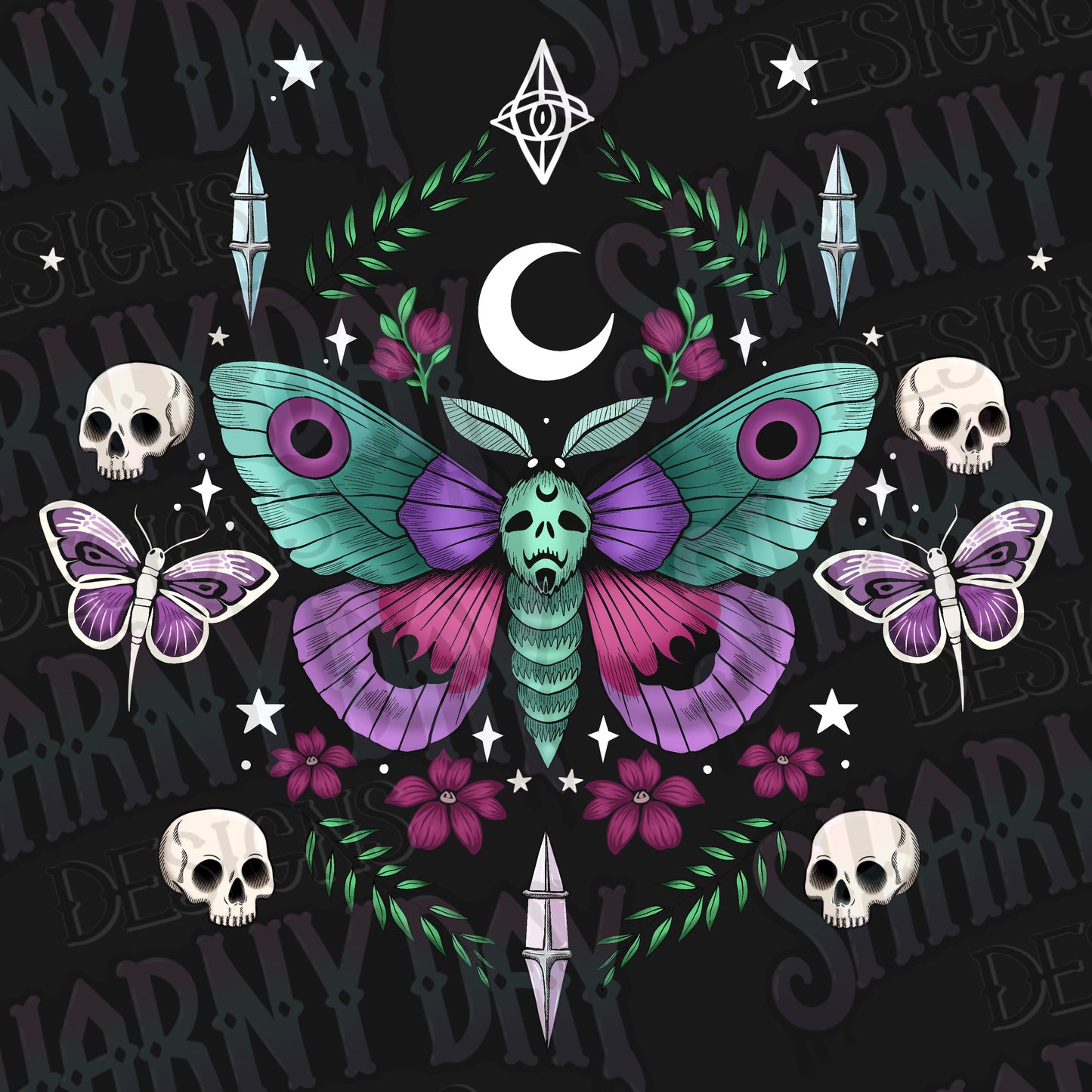 Pretty Goth Moth non-exclusive PNG