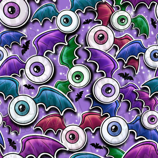 Eyeball Bats Exclusive Seamless Pattern