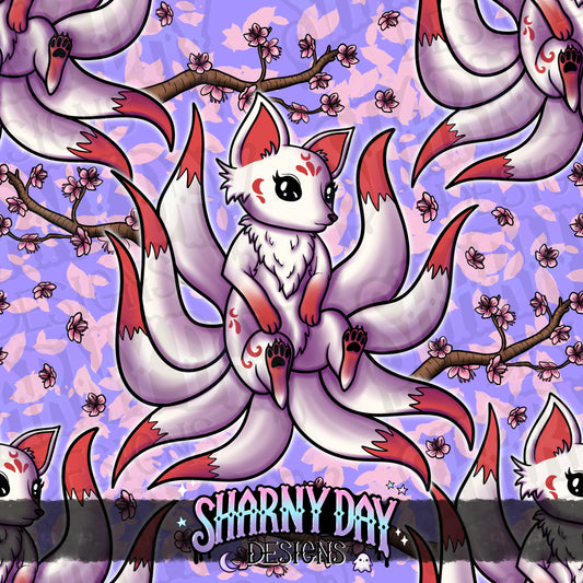 HEXTOBER - Sakura Kitsune non-exclusive Seamless Pattern Design
