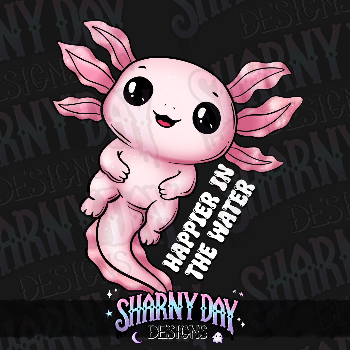 Kawaii Axolotls non-exclusive PNG