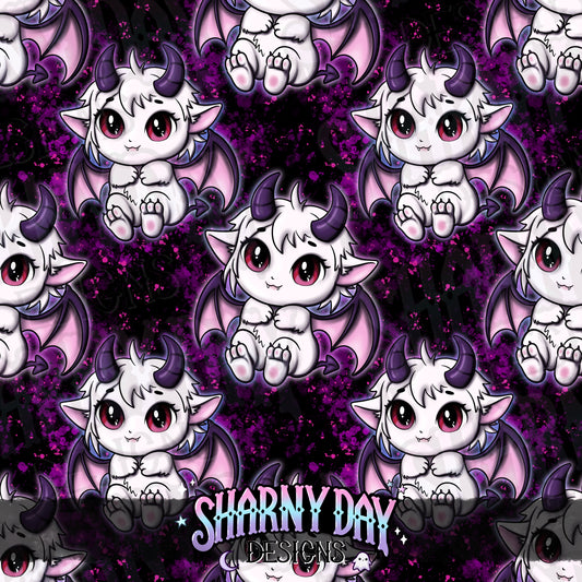 MOXTOBER - Kawaii Demon (Cursed) - Exclusive Seamless Pattern Design