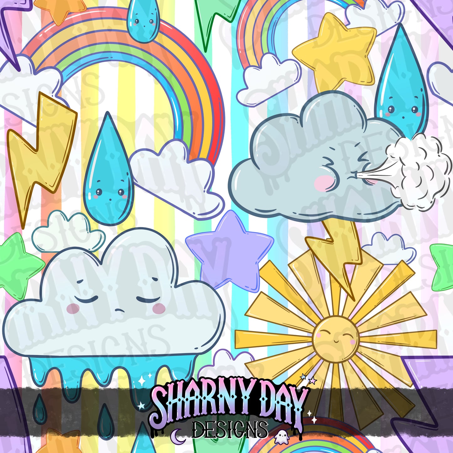 Decora Weather Seamless Pattern Design