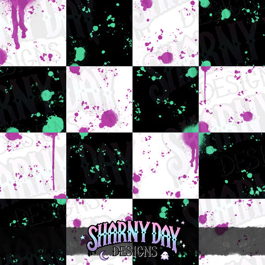 Simple Grunge Checks non-exclusive Seamless Pattern Design