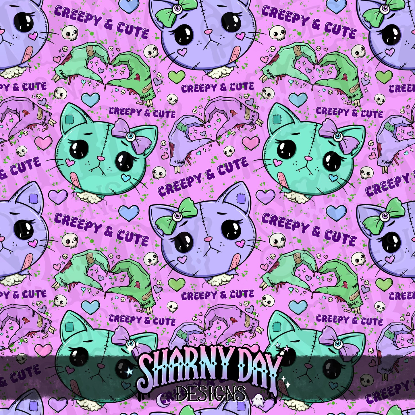 Gurokawa Kitty Exclusive Seamless Pattern Design