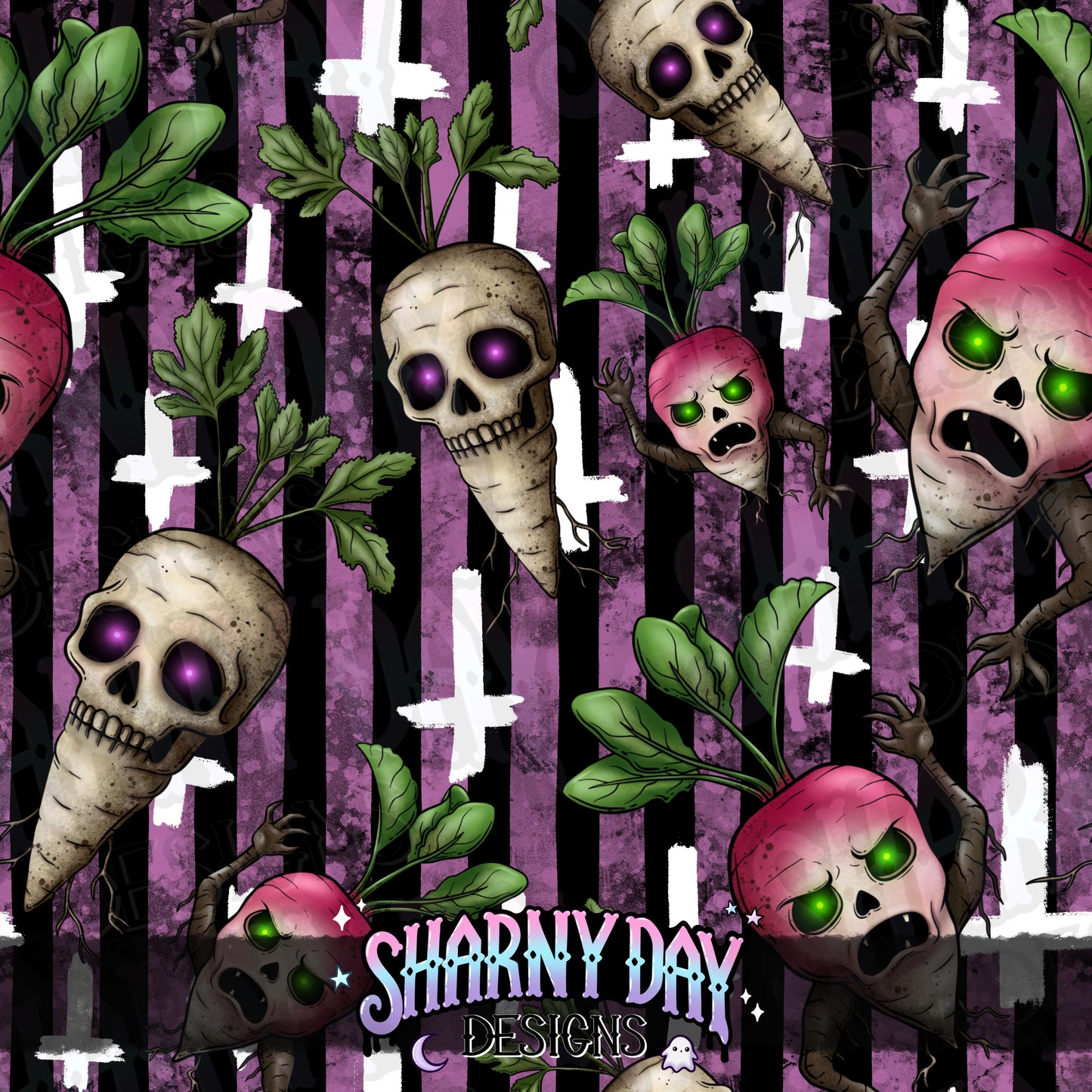 Angry Veggies Exclusive Seamless Pattern Design