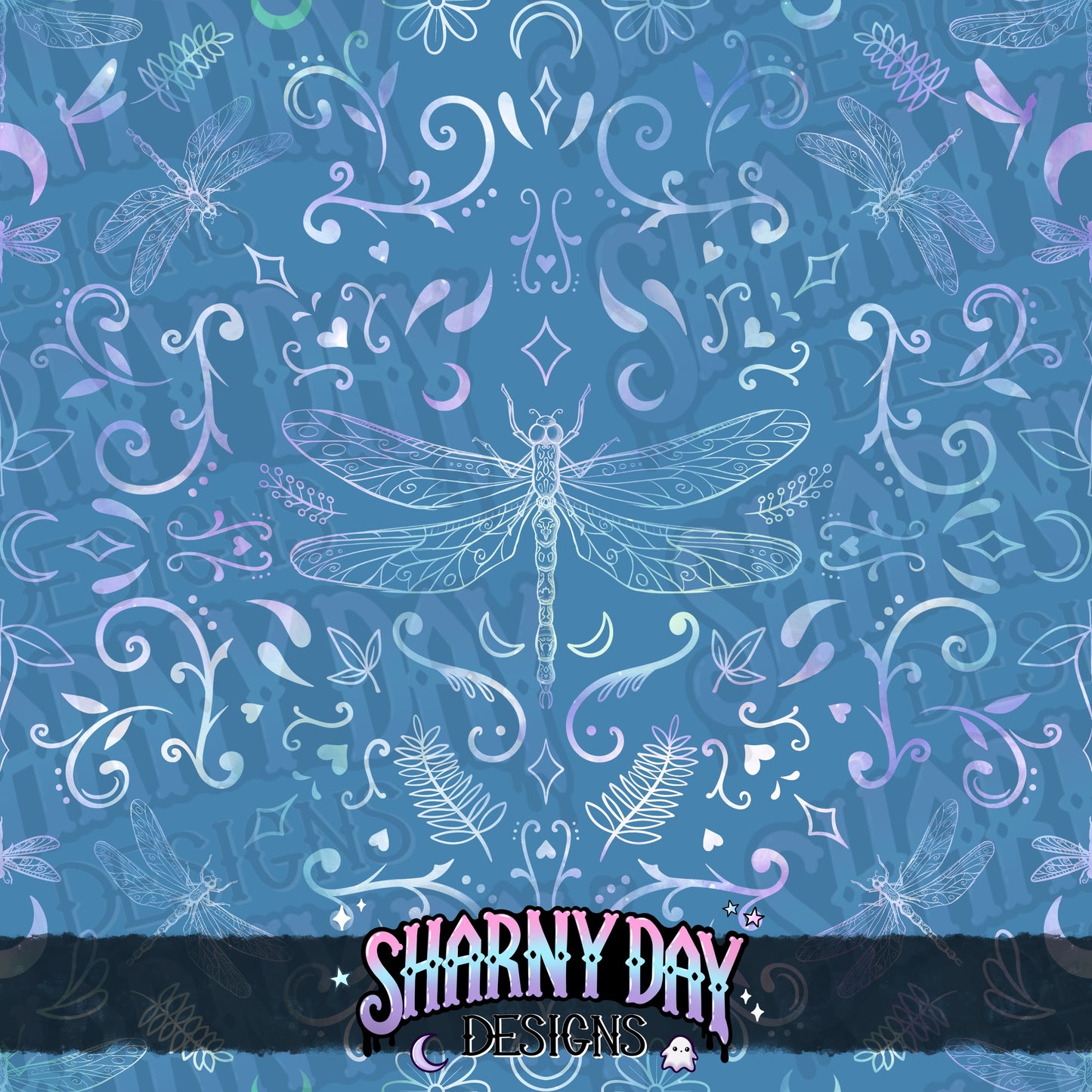 Dragonflies non-exclusive Seamless Pattern Design