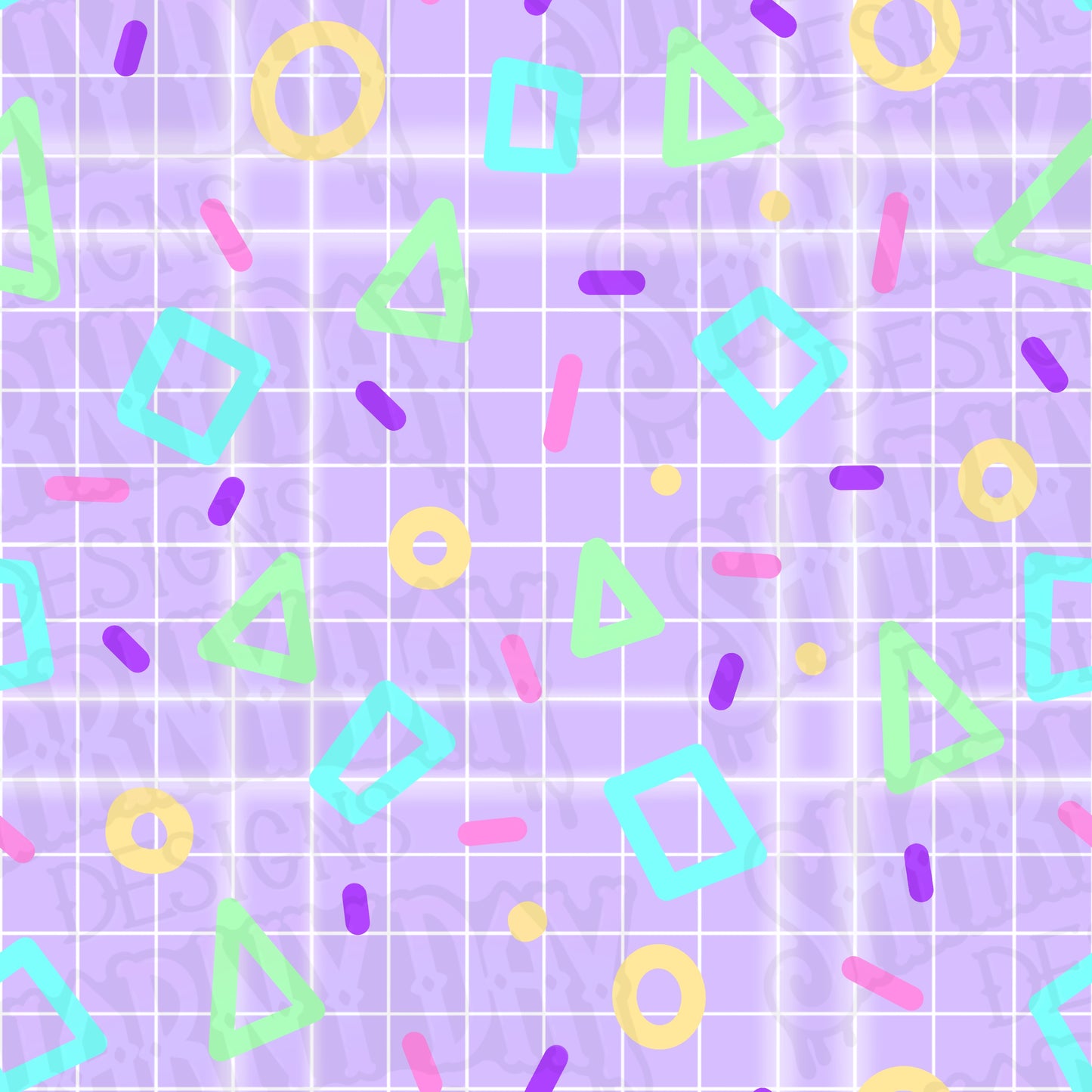 Pastel Retro Grid Non-exclusive Seamless Patterns - Bundle of 5