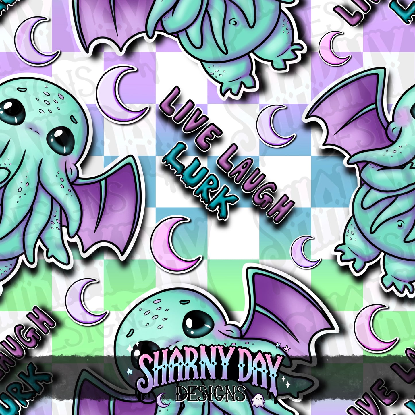 HEXTOBER - Eldritch Kawaii Cthulhu Limited Exclusive Seamless Pattern