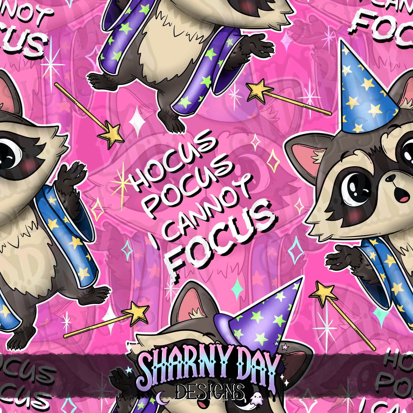 Hocus Pocus I Cannot Focus Exclusive Seamless Pattern Design